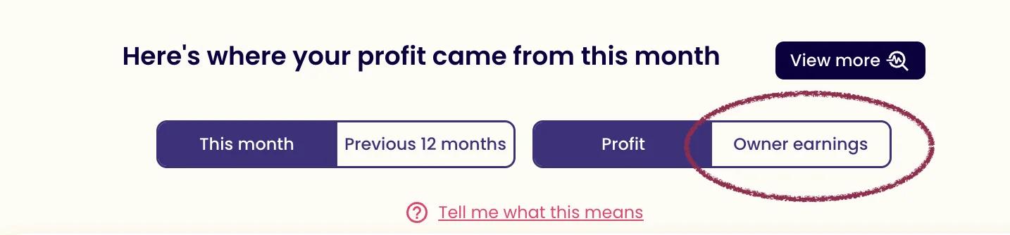 Monthly and 12 Monthly Profit report